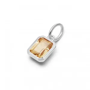 Citrine November Birthstone Sterling Silver Charm PBS23_SLV