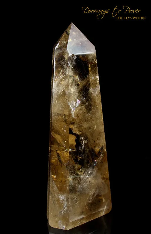 Citrine Quartz Devic Temple Crystal Point 'Prosperity Goddess'