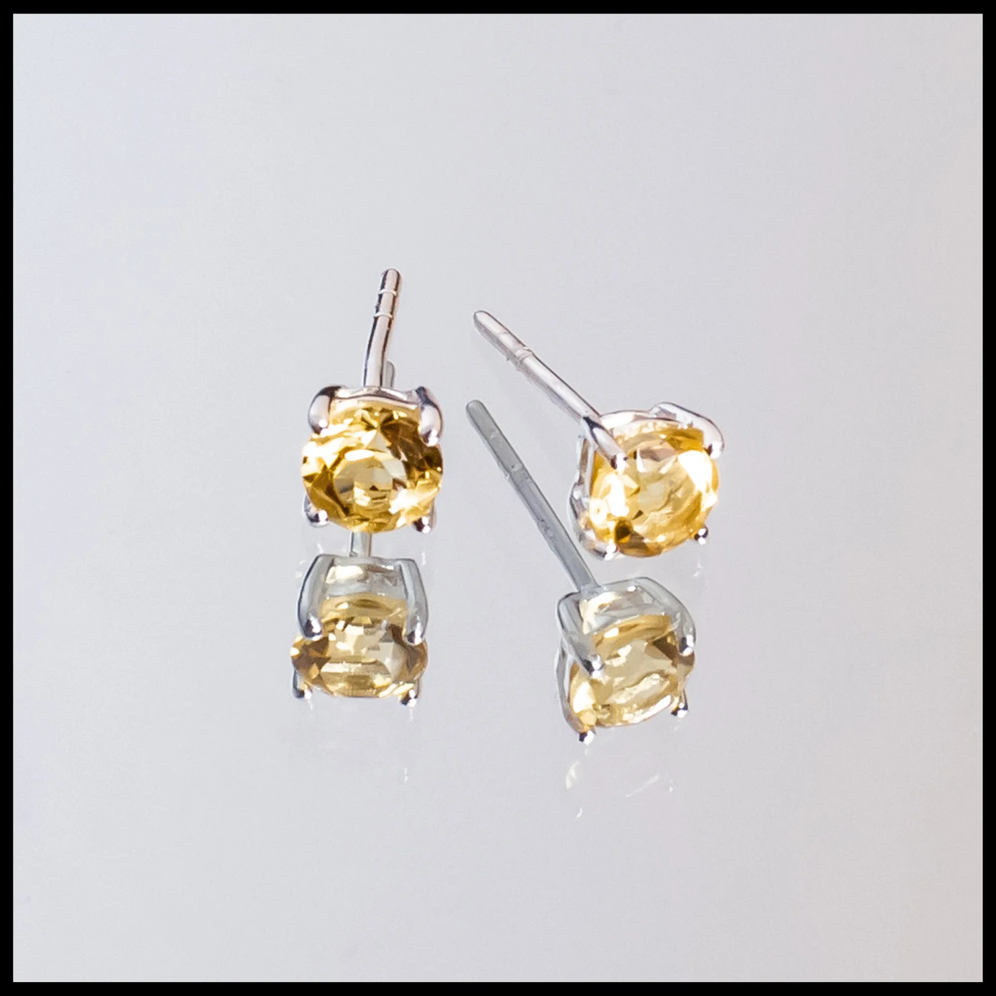 Citrine Stud Earrings