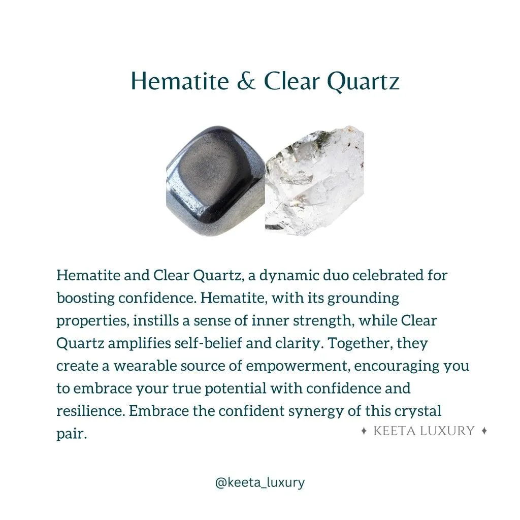 Confidence - Hematite & Clear Quartz