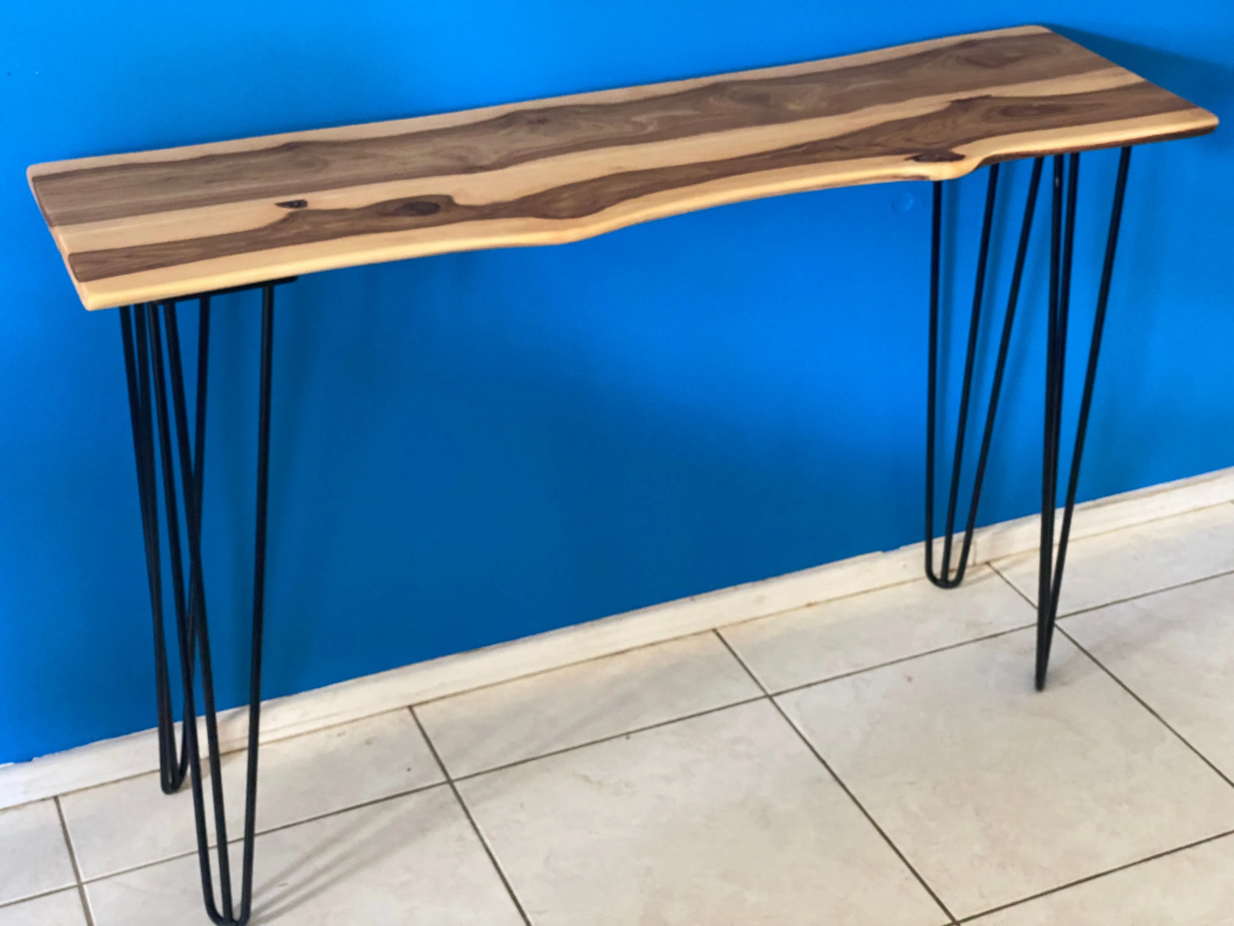 Console hall entrance table handmade from Cypress Australian timber -110cm length with minimalist legs