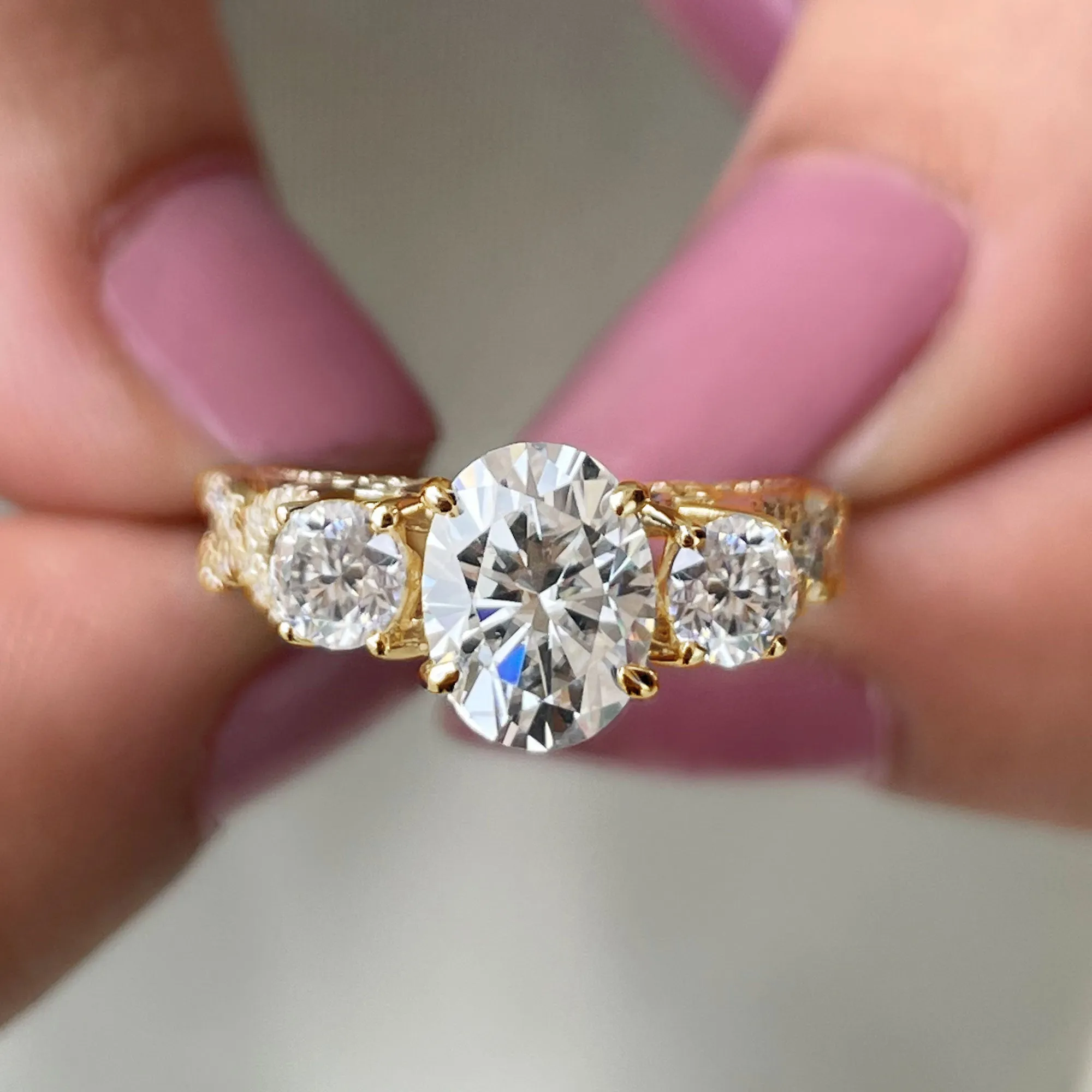 Cubic Zirconia Vintage Inspired Infinity Engagement Ring