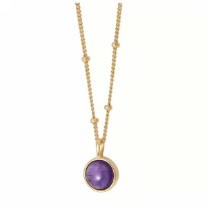 Daisy London AMETHYST HEALING STONE NECKLACE HN1002_GP