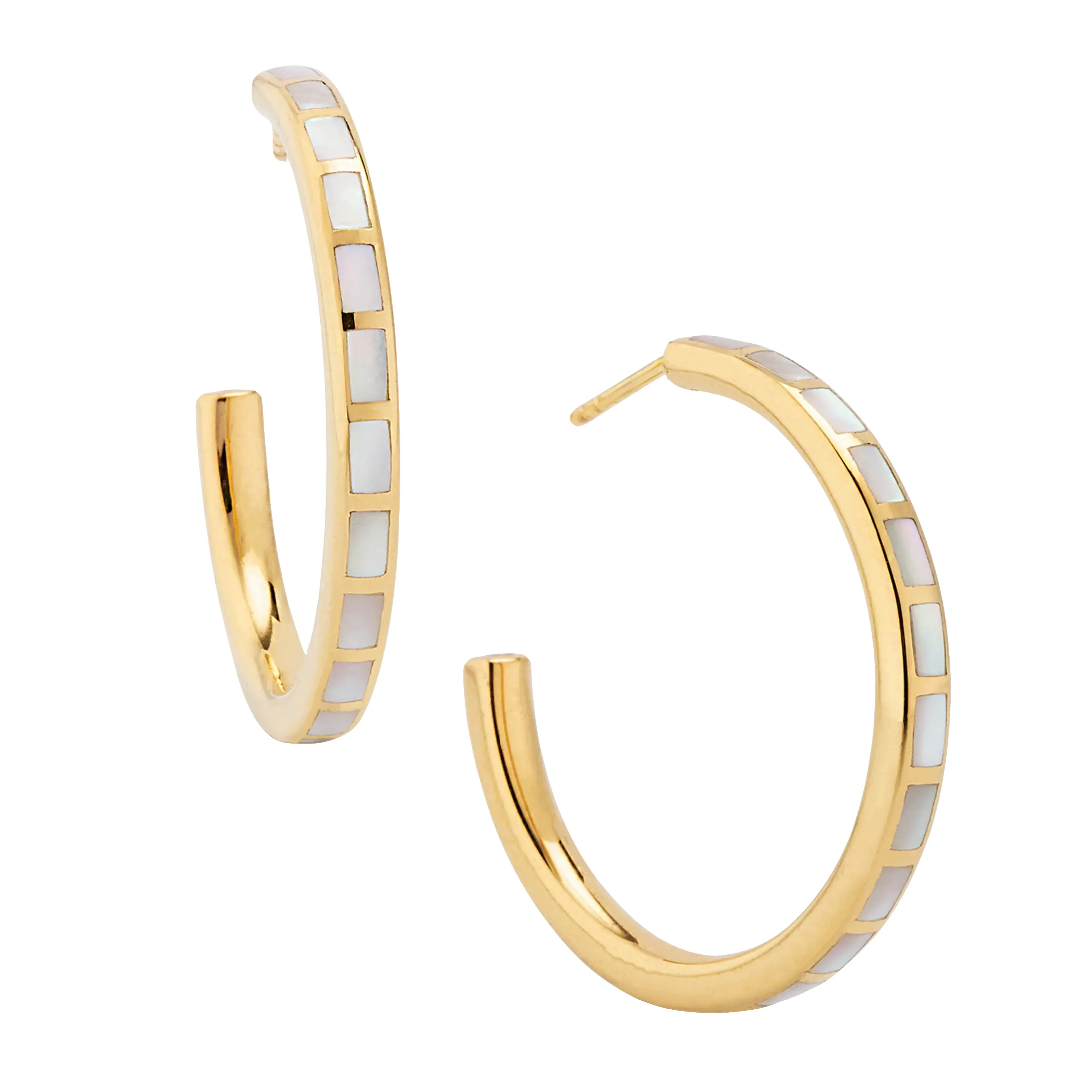 Dash Hoop Sterling Earring 18K Gold Vermeil