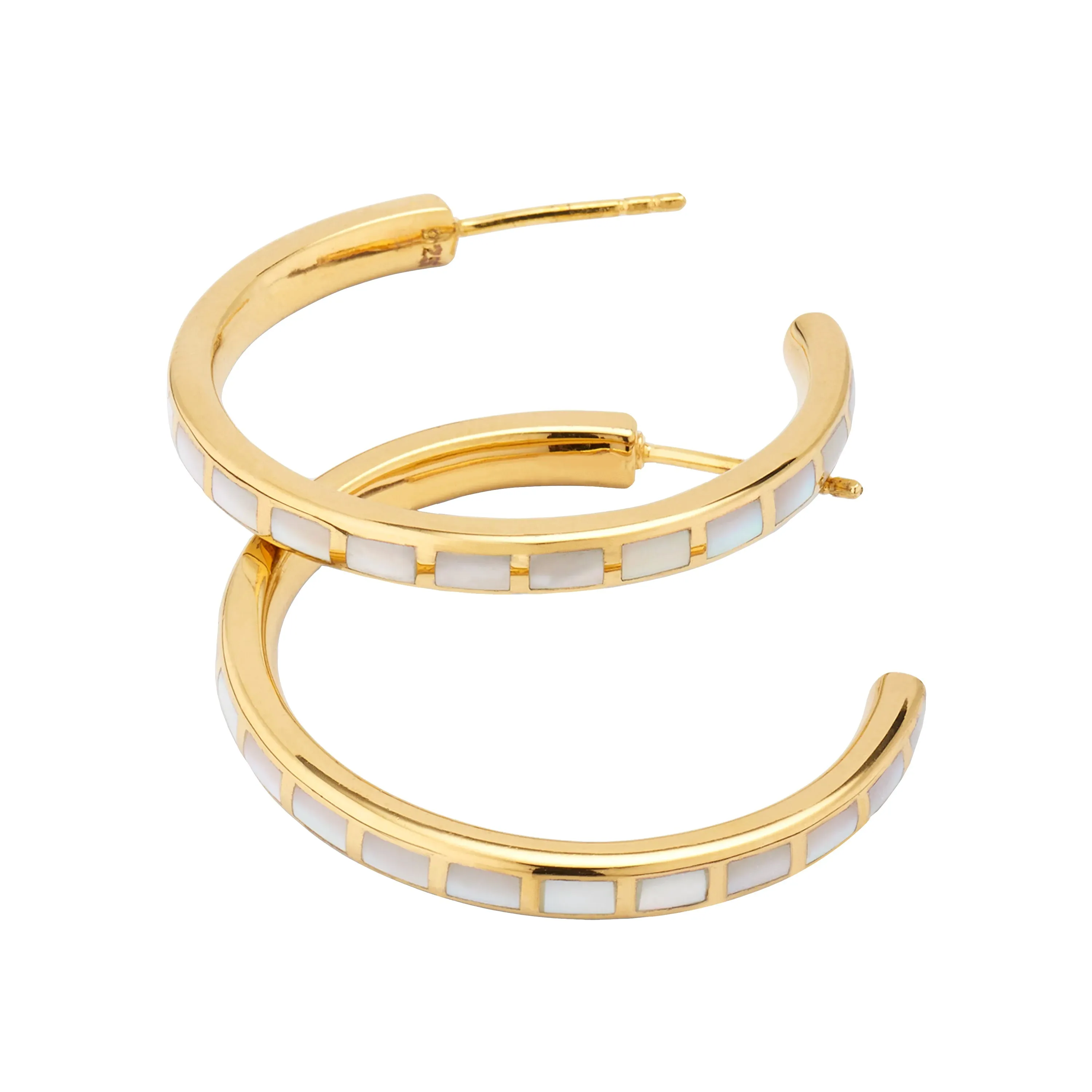 Dash Hoop Sterling Earring 18K Gold Vermeil