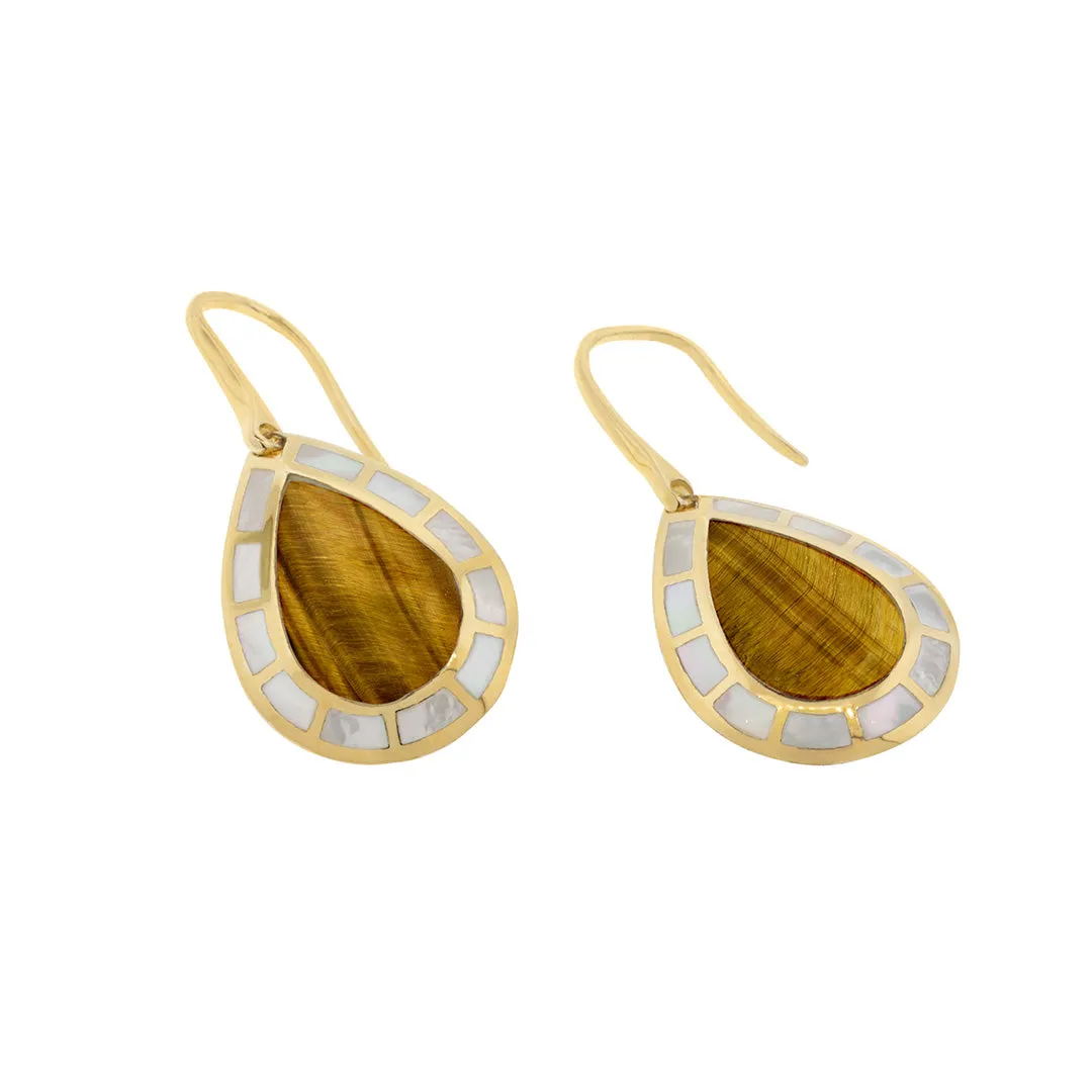 Dash Teardrop Gold Vermeil Sterling Dangle Earrings