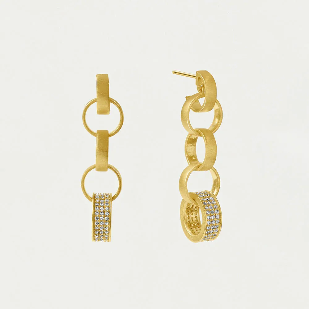 Dean Davidson Petit Pavé Statement Chain Earrings