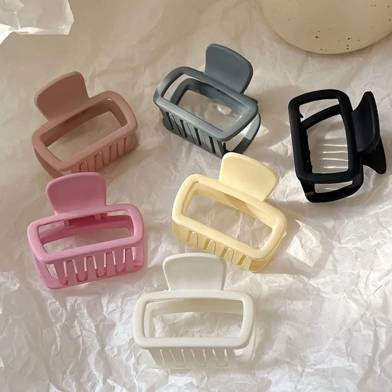 Dopamine Small Square Hairpin Korean  New Medium Square Grab Clip Back Head Shark Clip Hairpin Hair Accessories