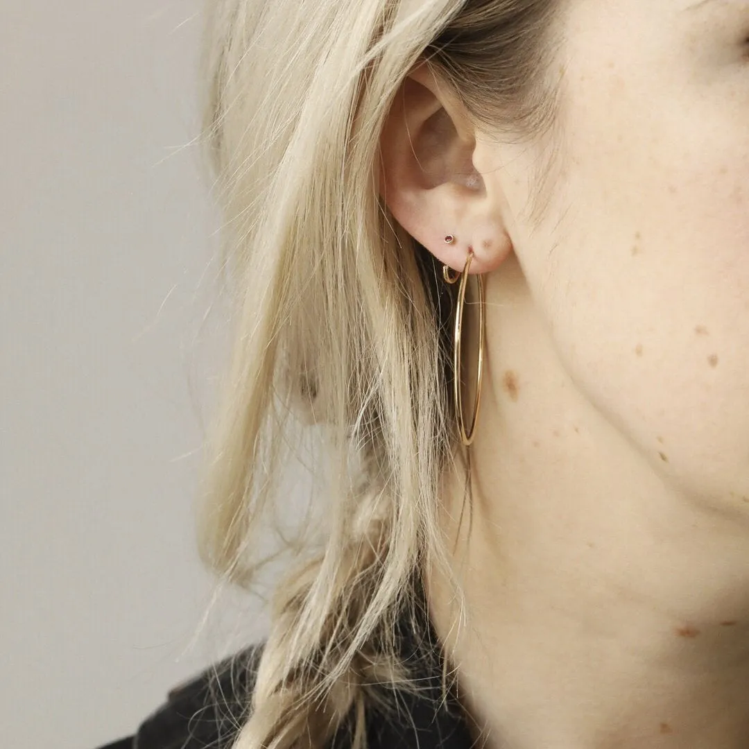 Dual Birthstone Dust Hoops