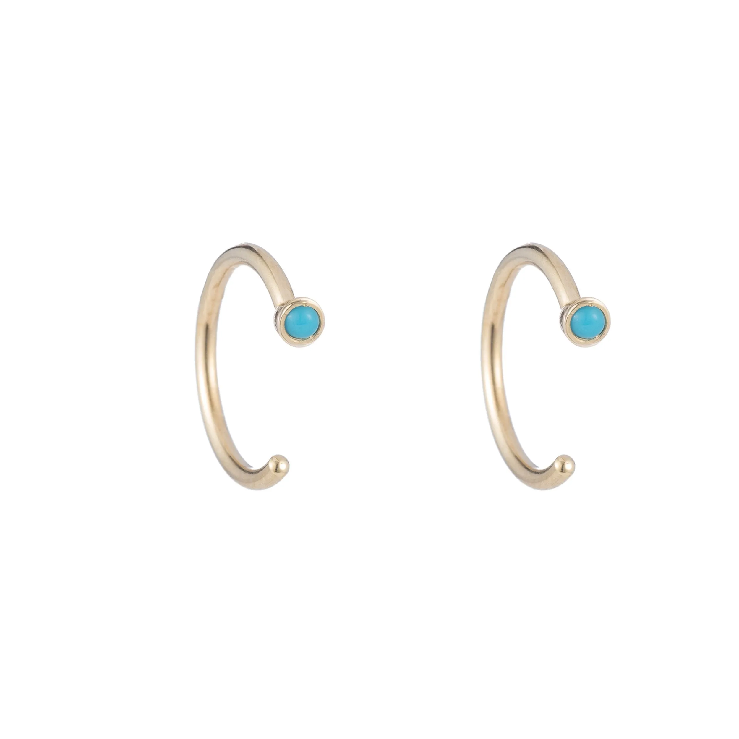 Dual Birthstone Dust Hoops