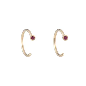 Dual Birthstone Dust Hoops