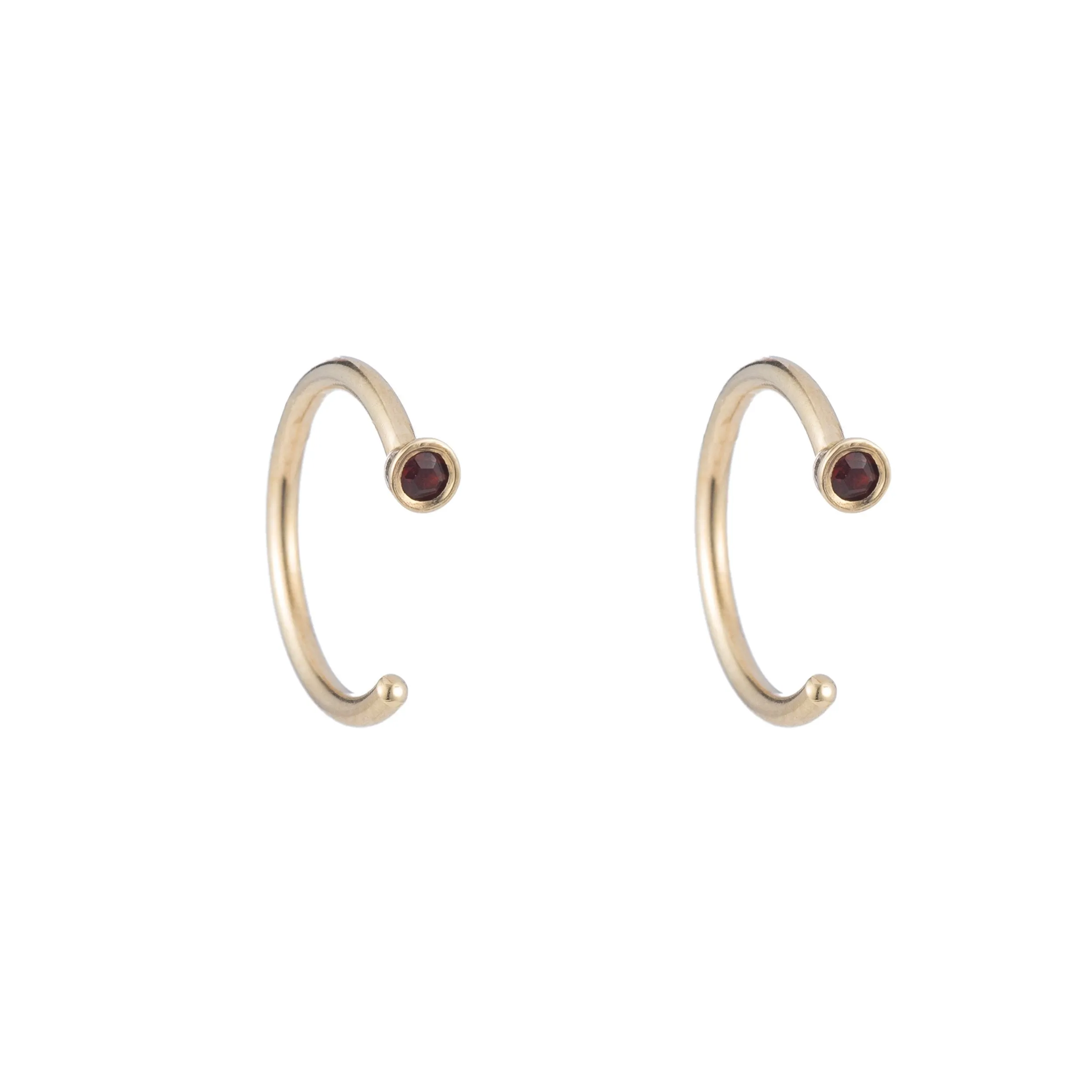 Dual Birthstone Dust Hoops