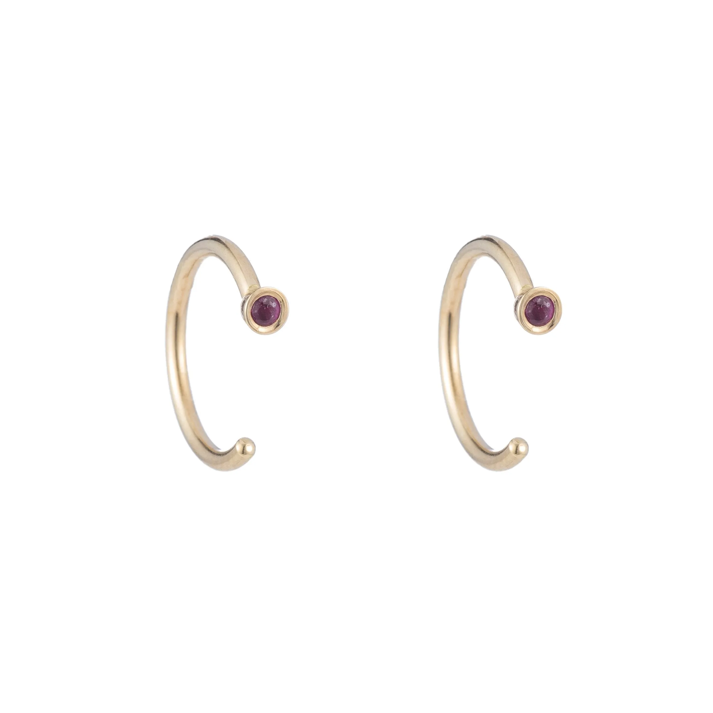 Dual Birthstone Dust Hoops