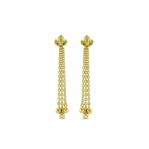 Dual Tassel Earring Long - 18K Gold Vermeil