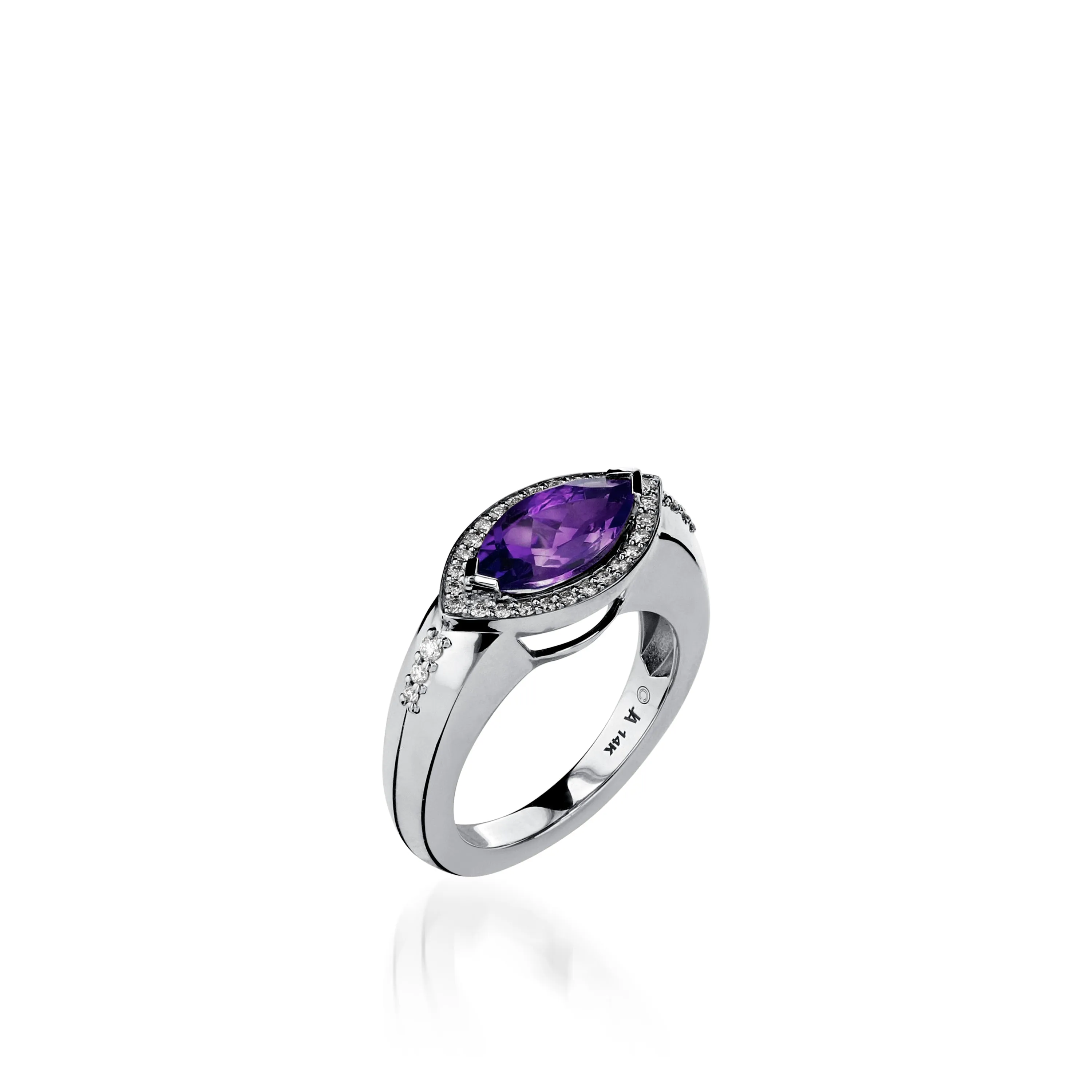 Elixir Gemstone Stack Ring with Diamonds