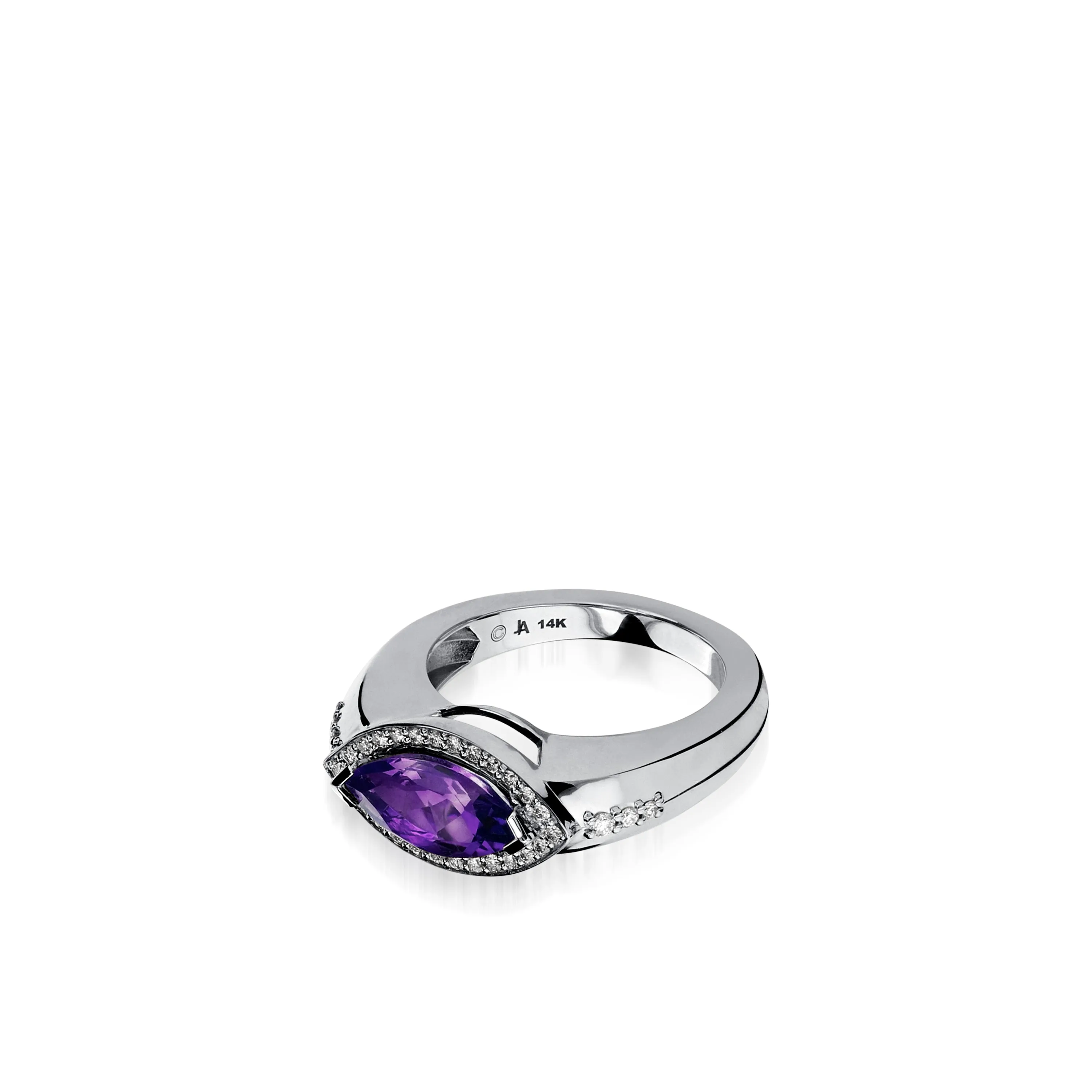 Elixir Gemstone Stack Ring with Diamonds