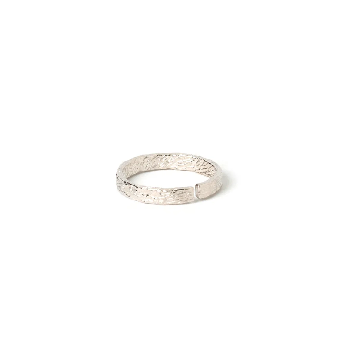 Eros Silver Textured Ring - Small