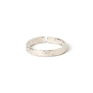 Eros Silver Textured Ring - Small