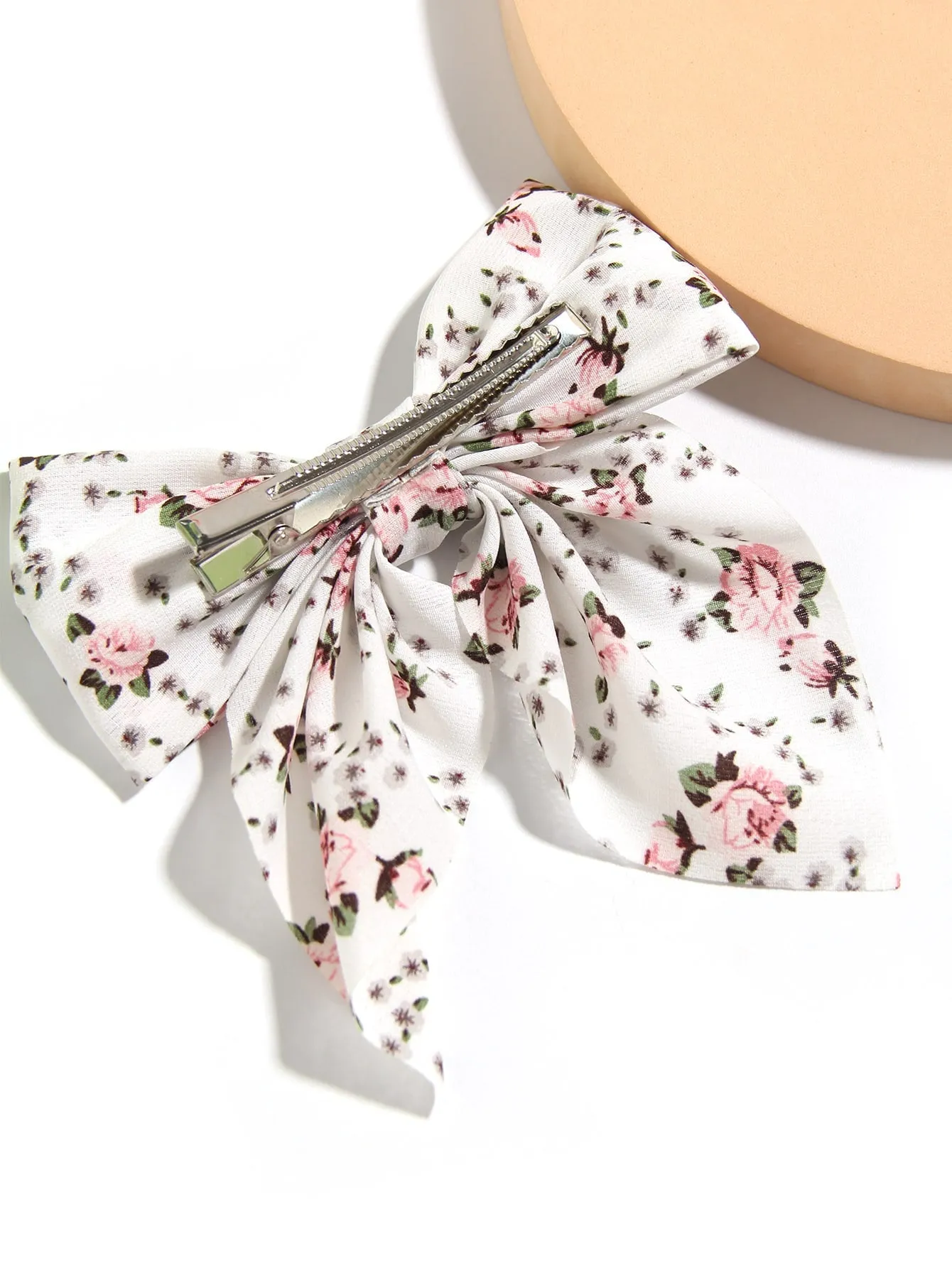 Floral Print Bow Knot Hair Clip for Women Barrette Styling Hair Accessories