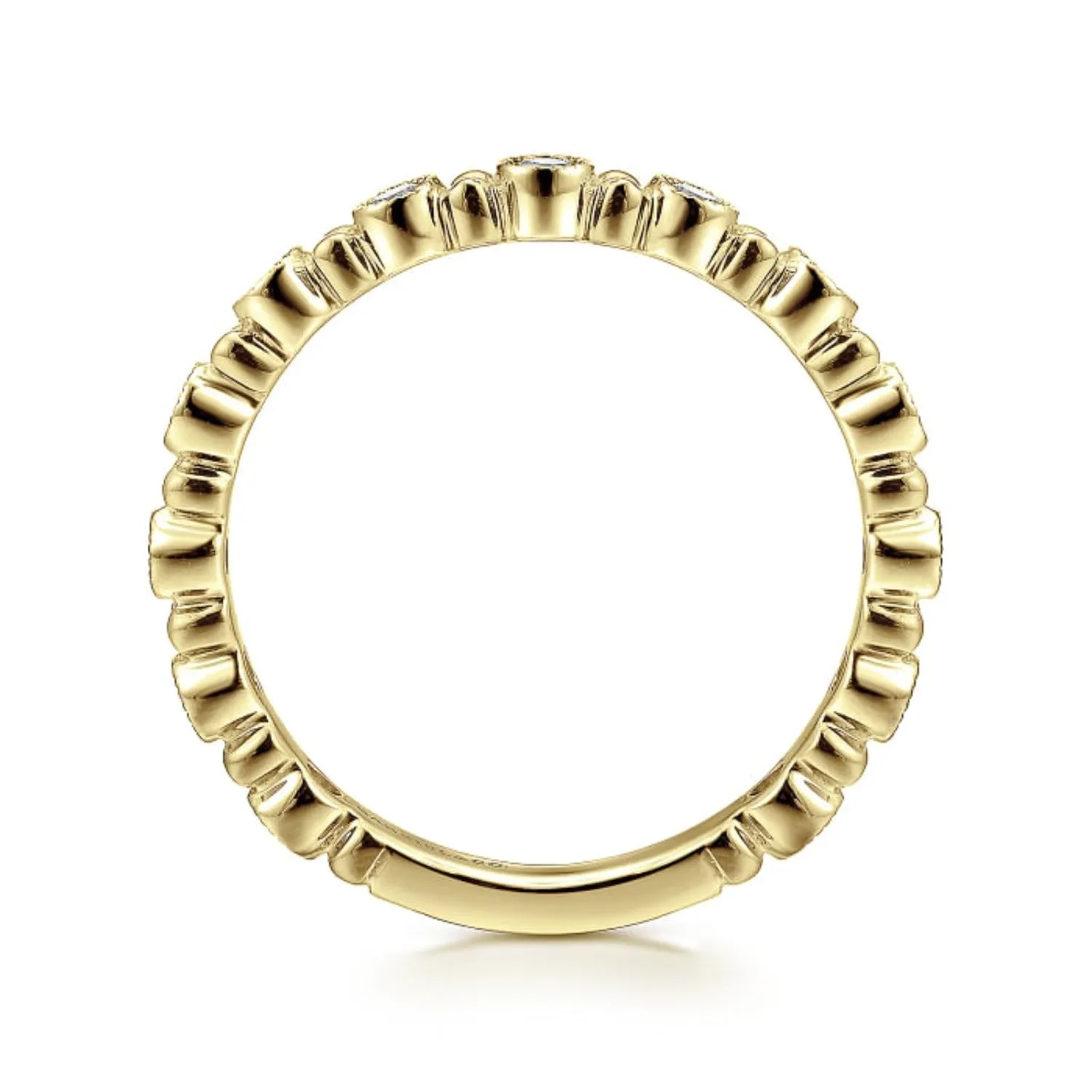 Gabriel & Co. Stackable Diamond Ring with Bead Spacers