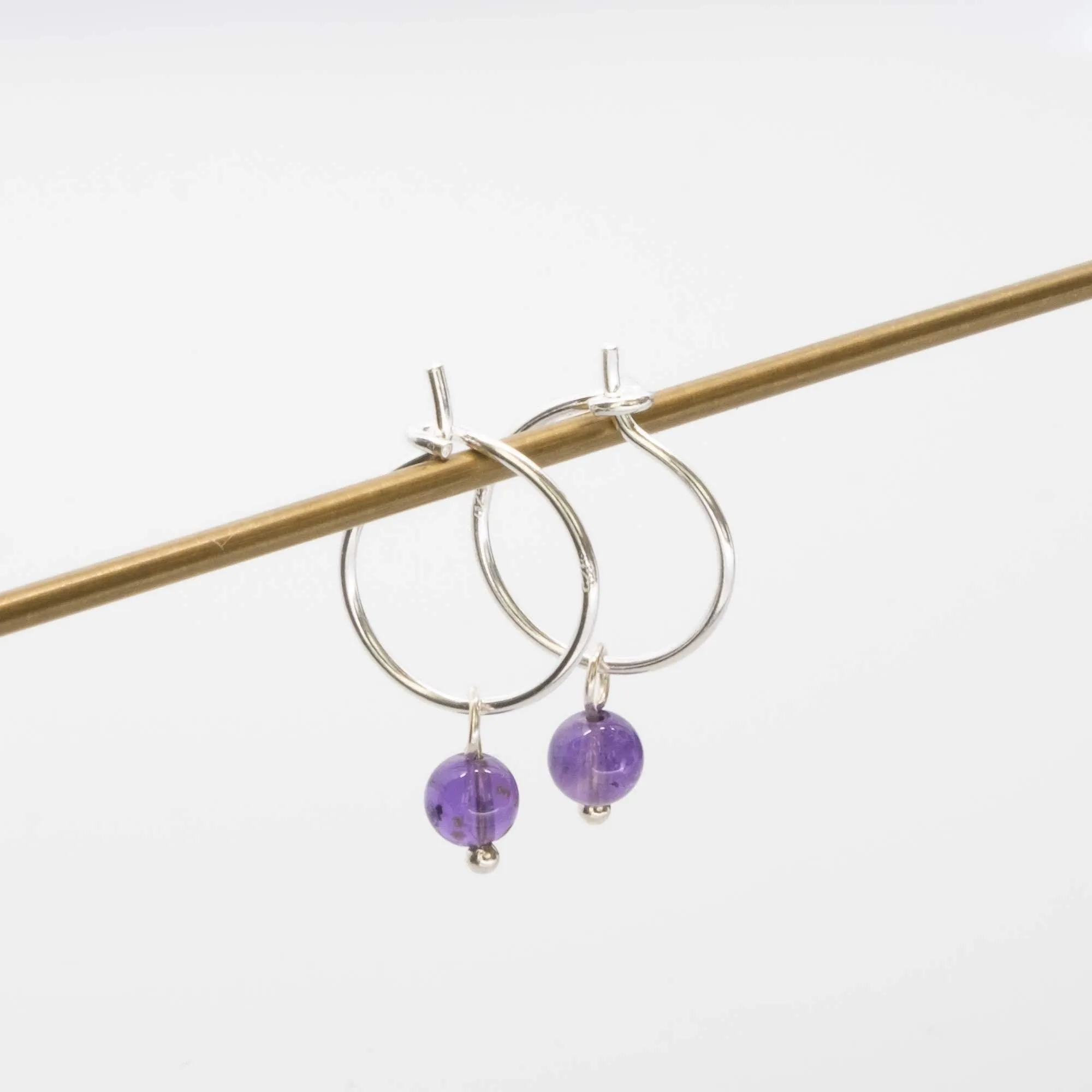 Gemstone Hoops