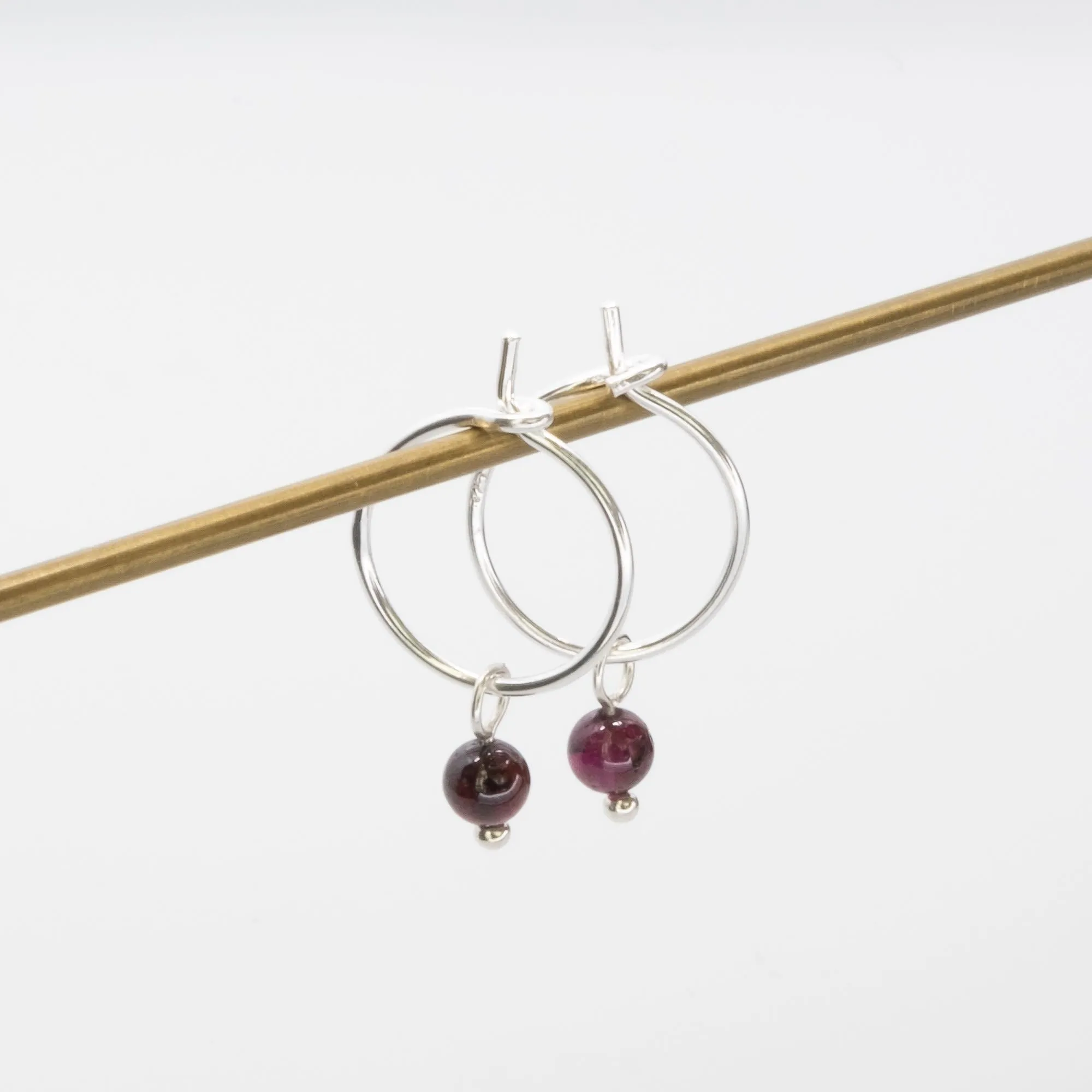 Gemstone Hoops