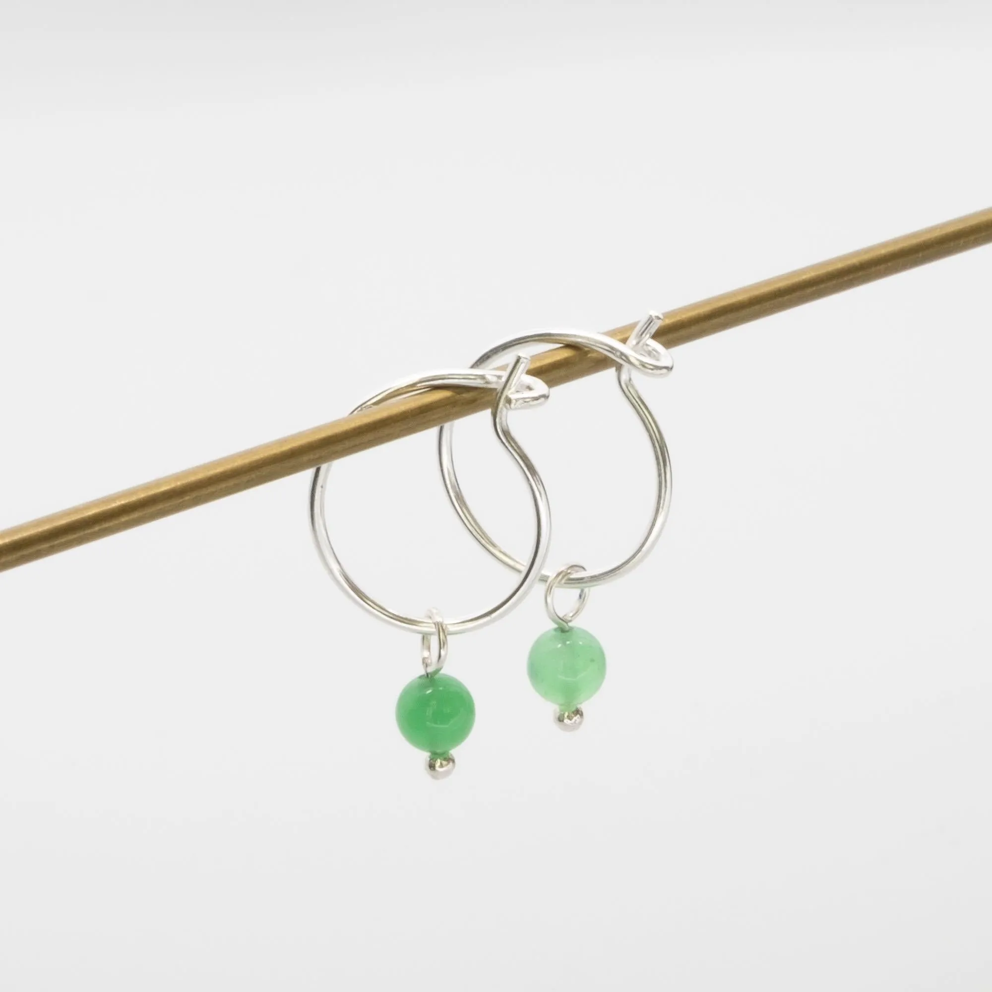 Gemstone Hoops