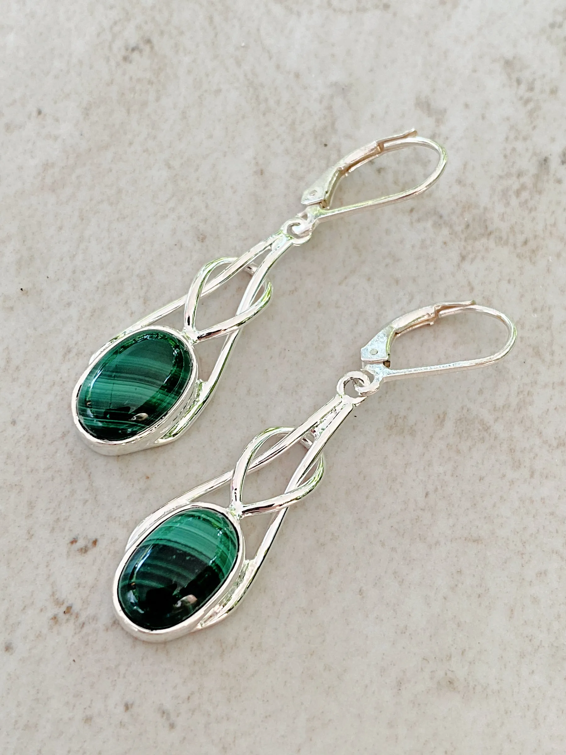 Gemstone Knot Drop Dangles