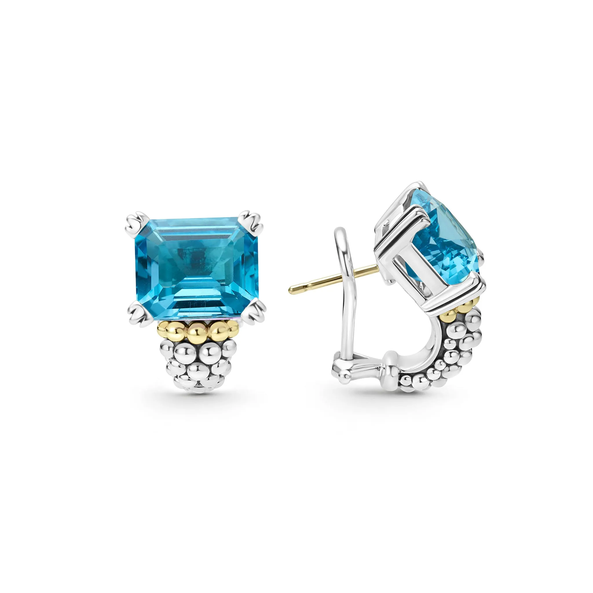 Glacier Swiss Blue Topaz Huggie Earring