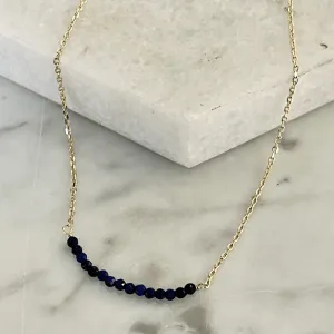 Gold Filled Necklace with Lapis