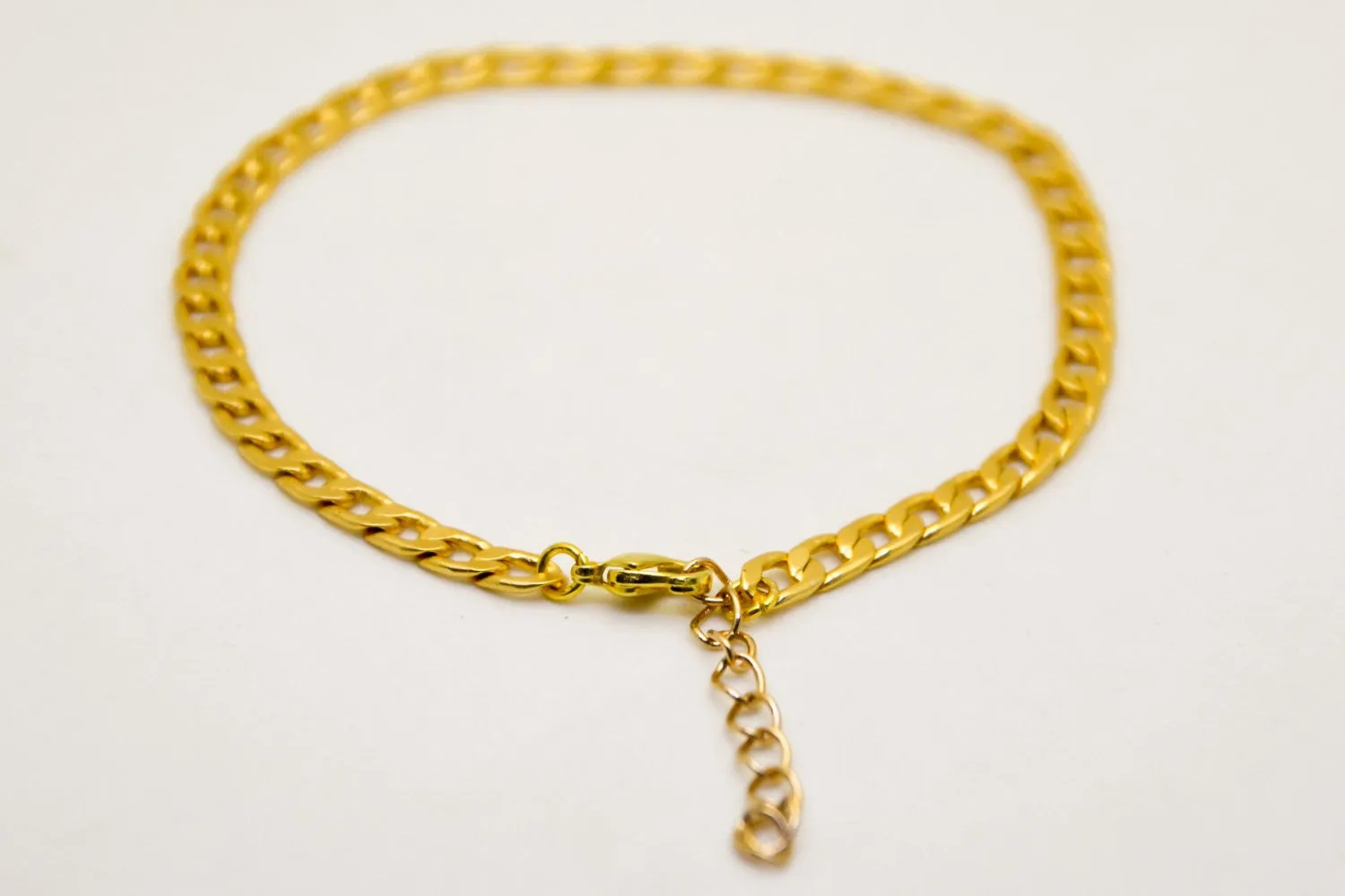 Gold plated chain bracelet, adjustable, minimalist jewelry, gift for her