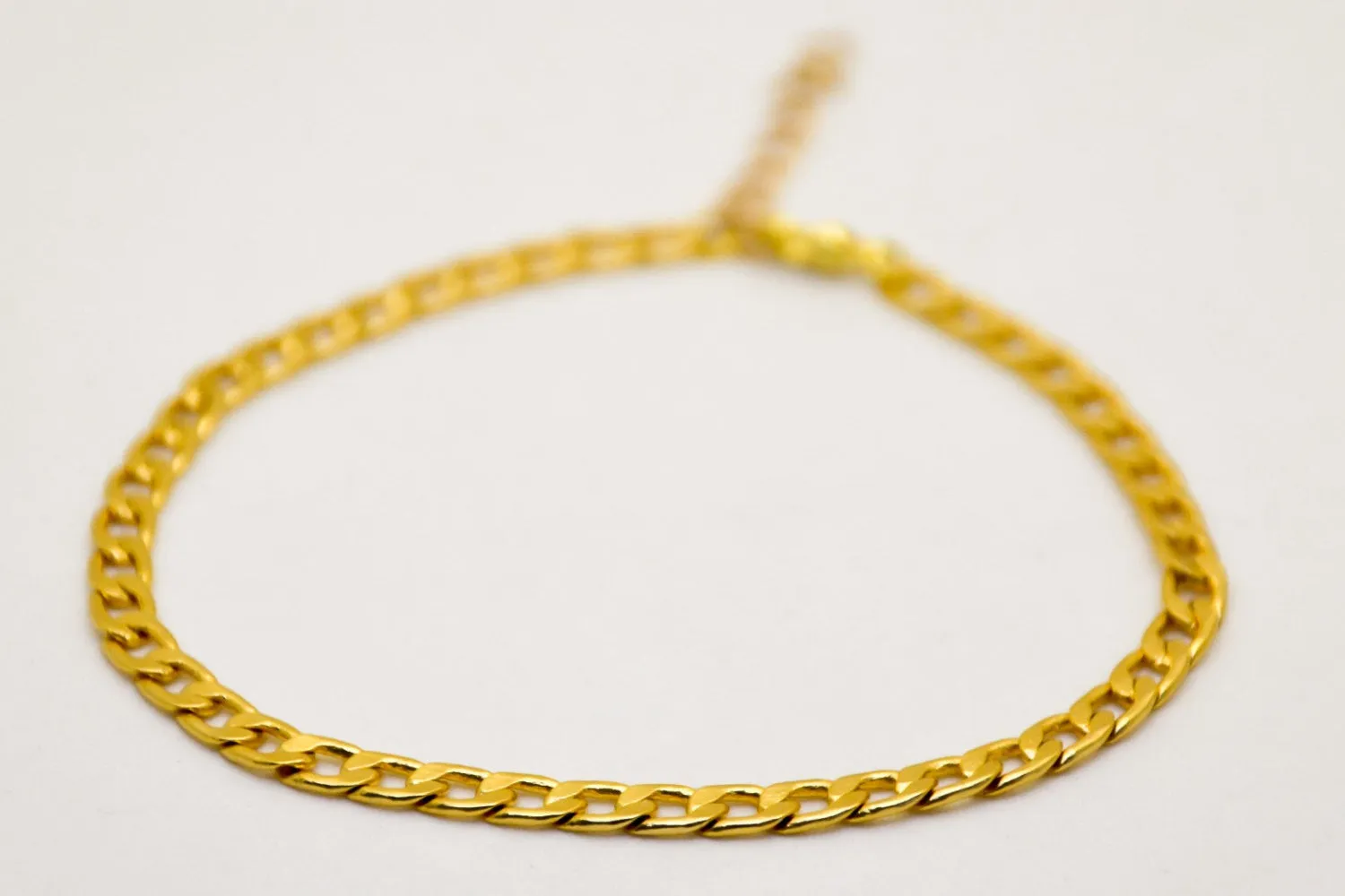 Gold plated chain bracelet, adjustable, minimalist jewelry, gift for her