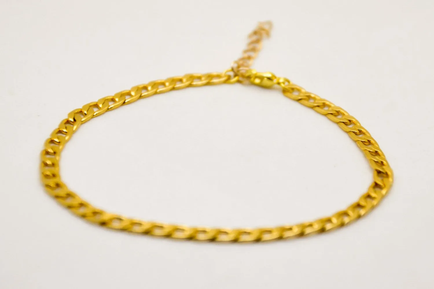 Gold plated chain bracelet, adjustable, minimalist jewelry, gift for her