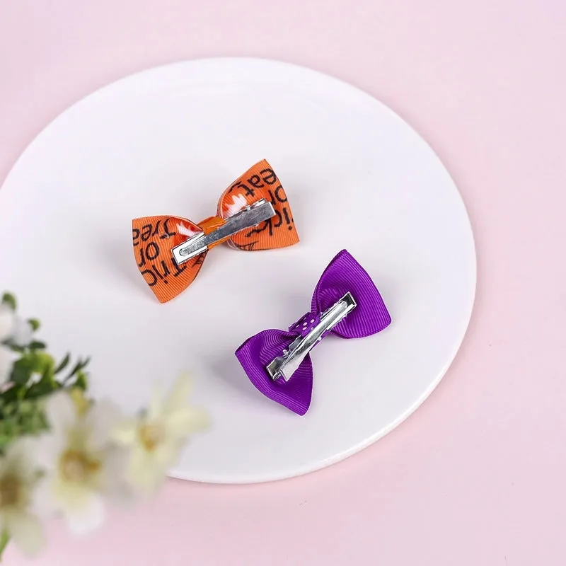 Halloween Children's Bow Hairpin Three-piece Set Wholesale