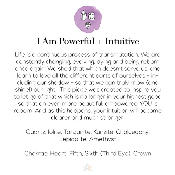 I Am Powerful and Intuitive Mala Necklace