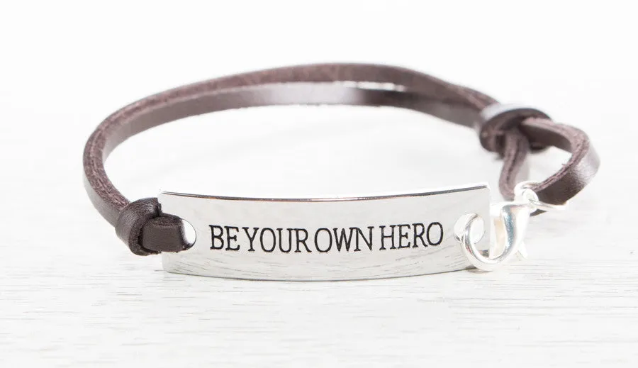 Inspirational Stamped Leather Bracelets