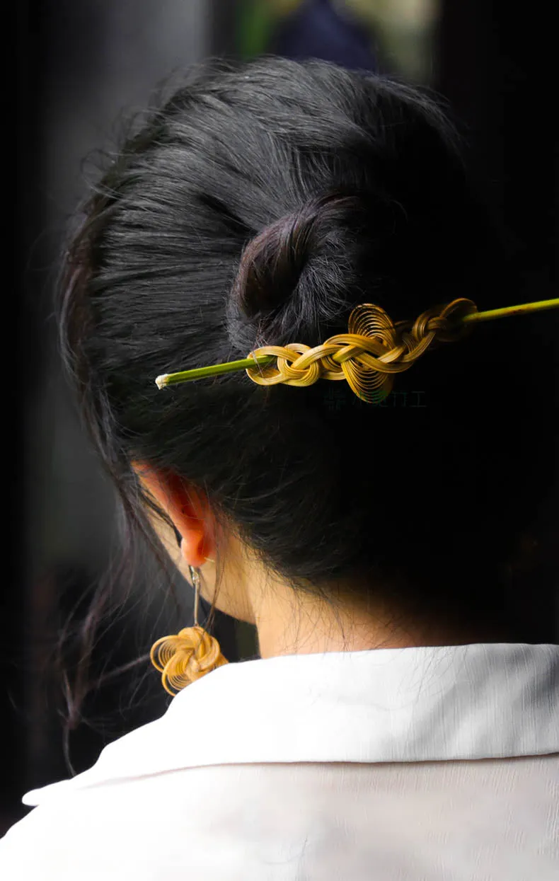 Intangible Cultural Heritage Bamboo Woven Hairpin