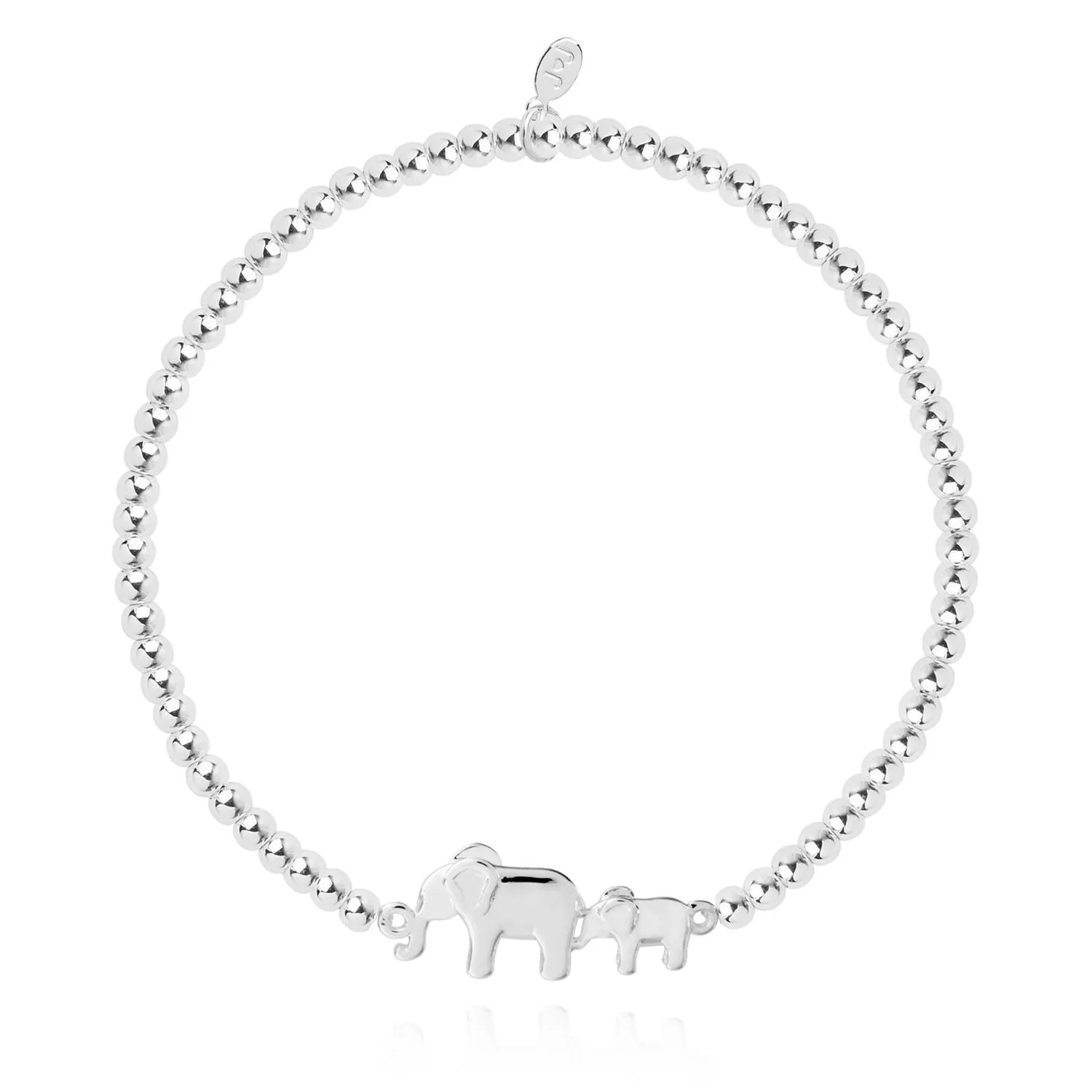 Joma Jewellery Silver A Little 'Family Elephant' Bracelet