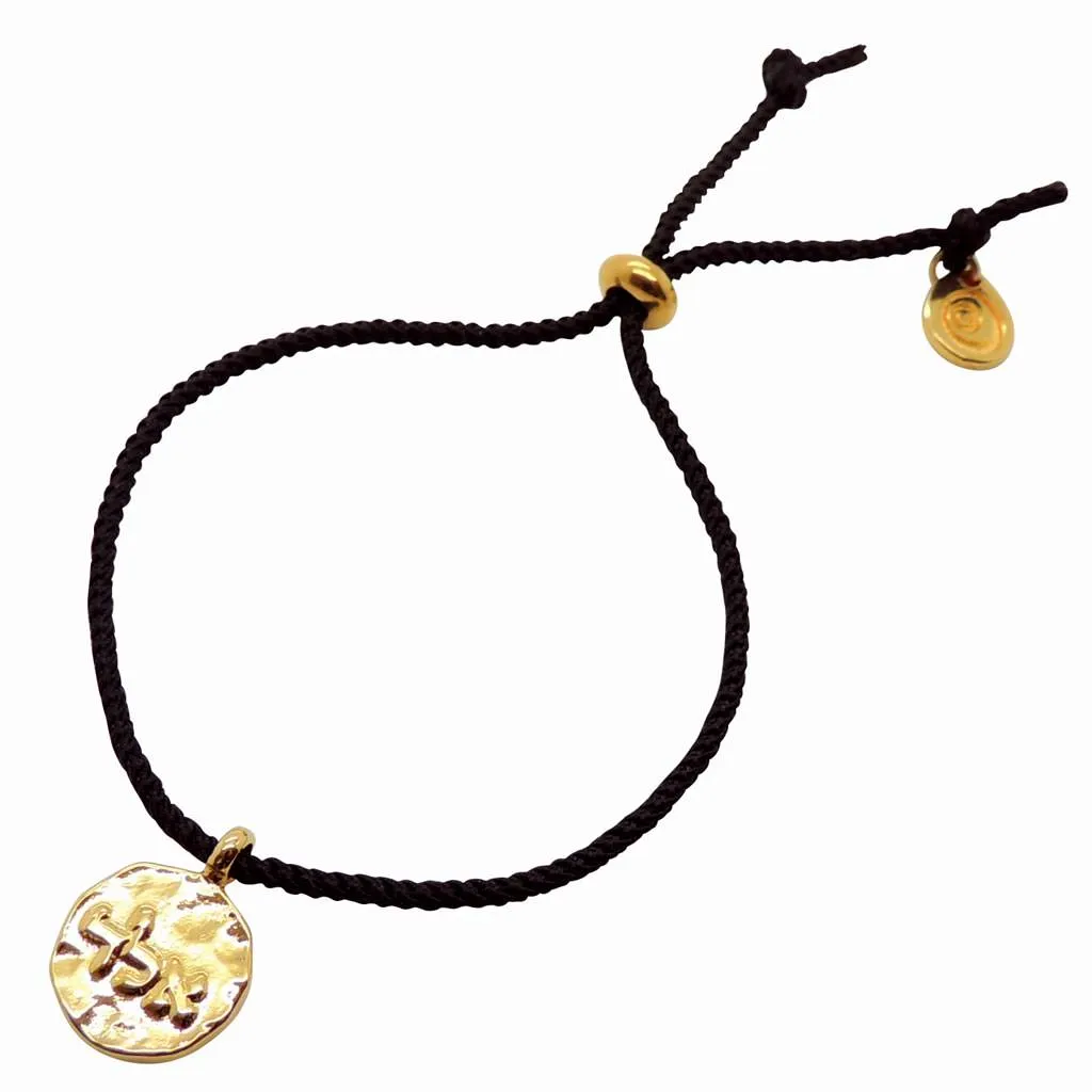 Kabbalah Blessing Token Drawstring Cord Bracelet