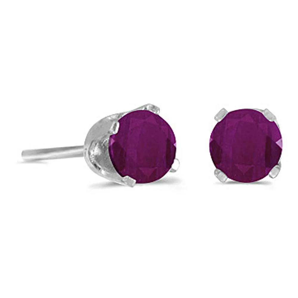 KATARINA Prong Set 4 MM Natural Gemstone Earring Studs