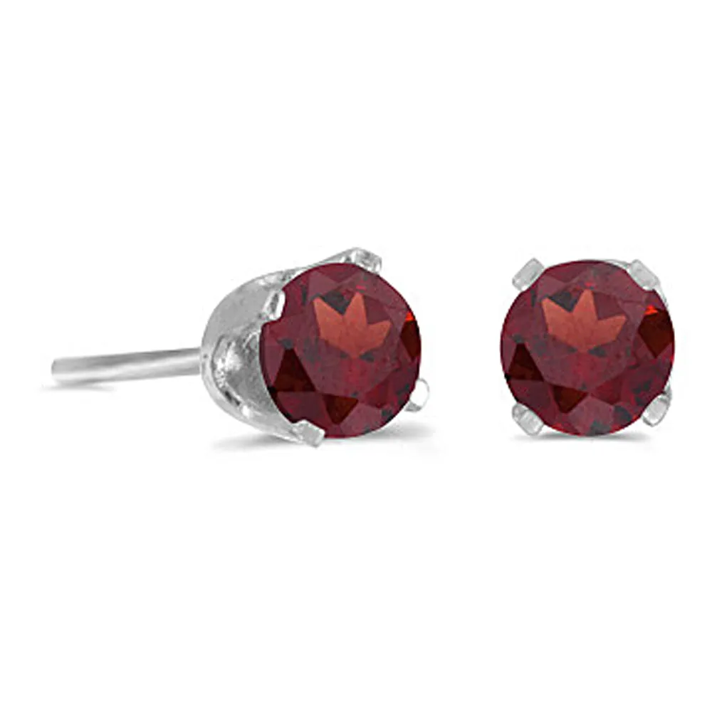 KATARINA Prong Set 4 MM Natural Gemstone Earring Studs