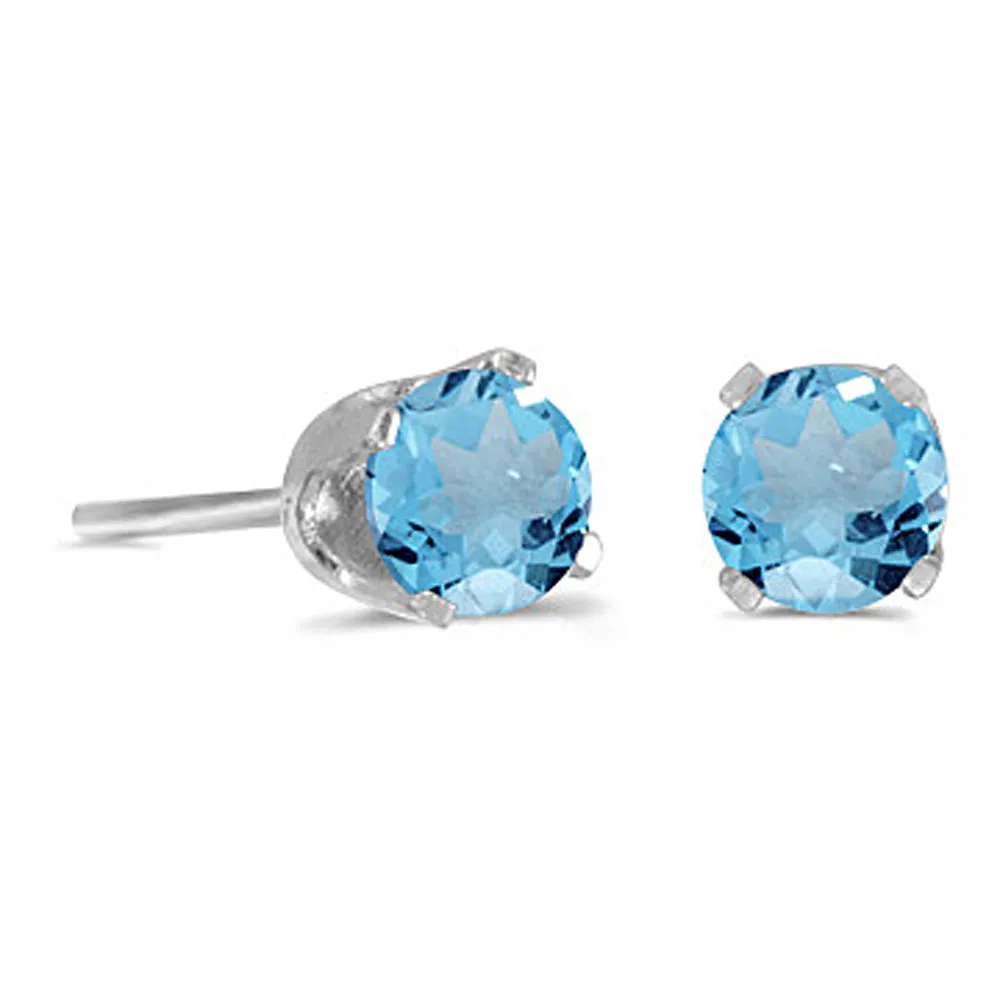 KATARINA Prong Set 4 MM Natural Gemstone Earring Studs