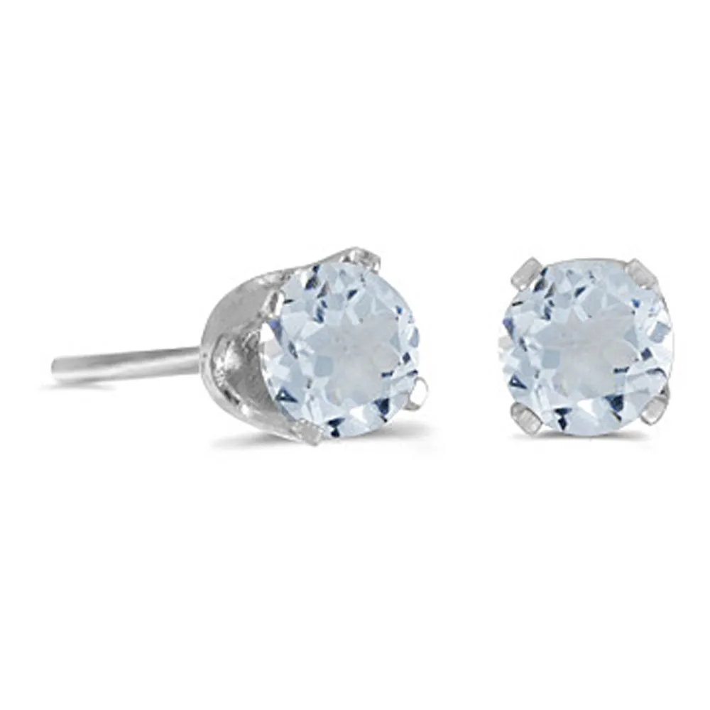 KATARINA Prong Set 4 MM Natural Gemstone Earring Studs