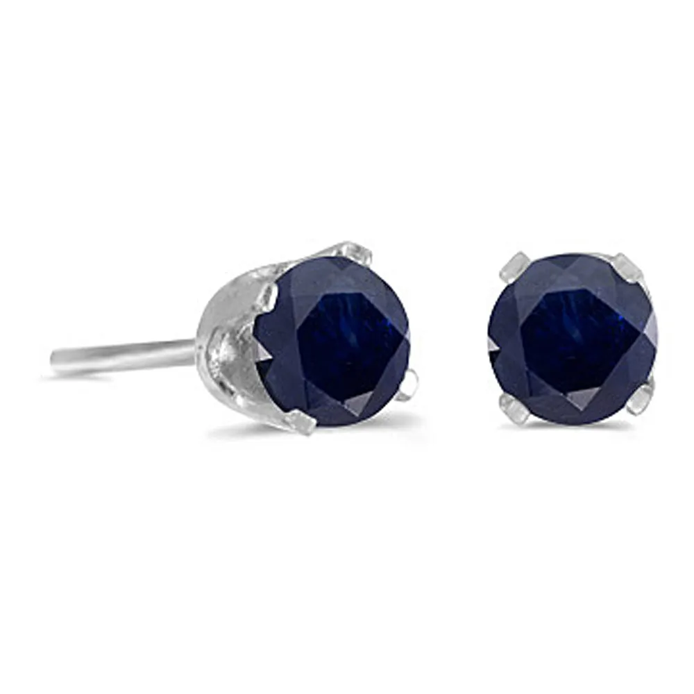 KATARINA Prong Set 4 MM Natural Gemstone Earring Studs