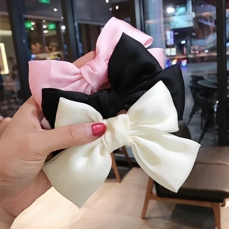 Korean Princess Bow Hairpin Retro Top Clip Back Head Clip Hairpin Wholesale