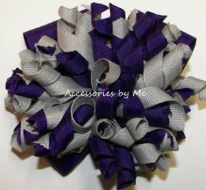 Korkers Purple Grey Cheer Bow