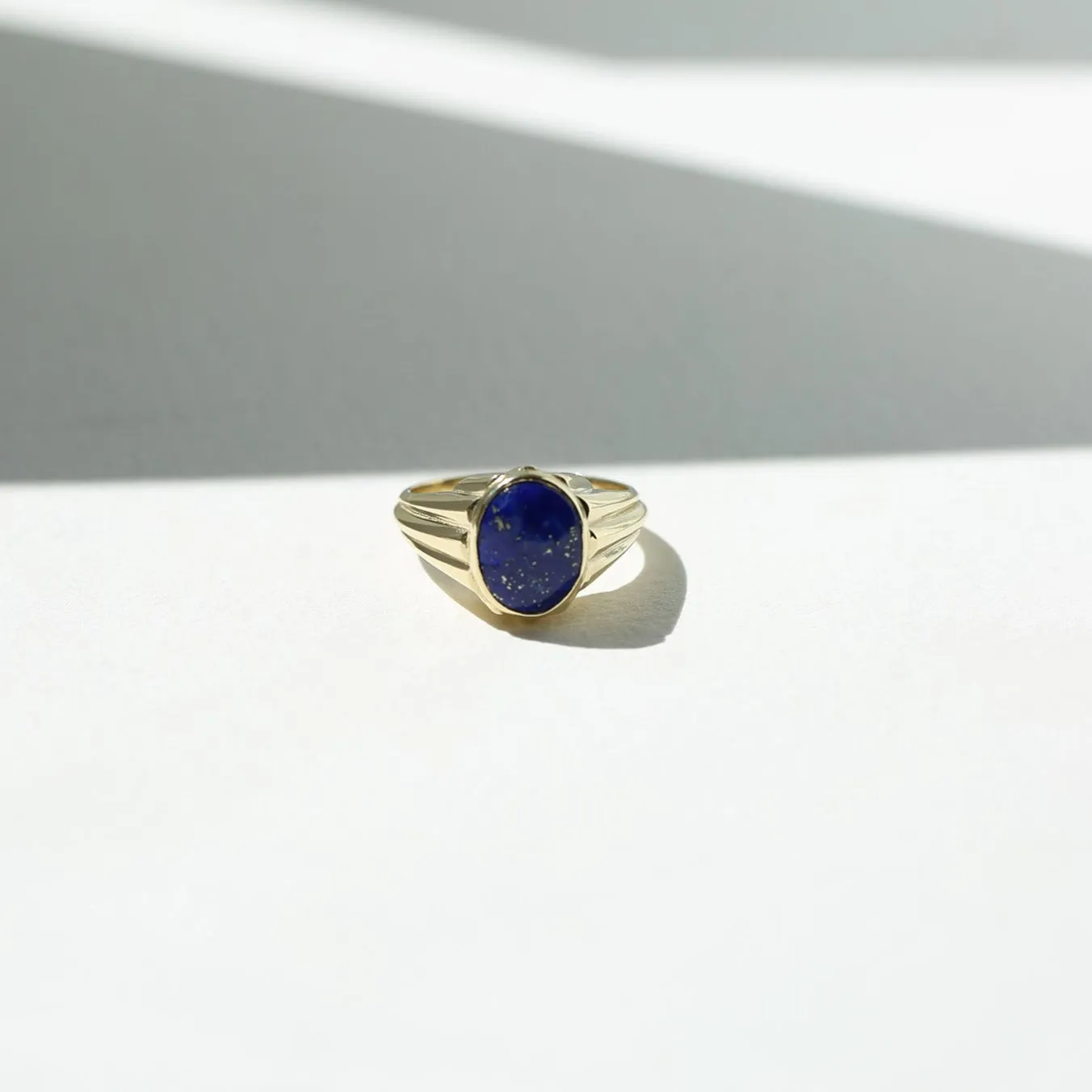 Lapis Column Ring - Vertical