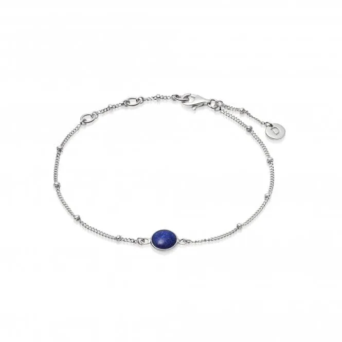 Lapis Healing Stone Bobble Silver Bracelet HBR1004_SLV