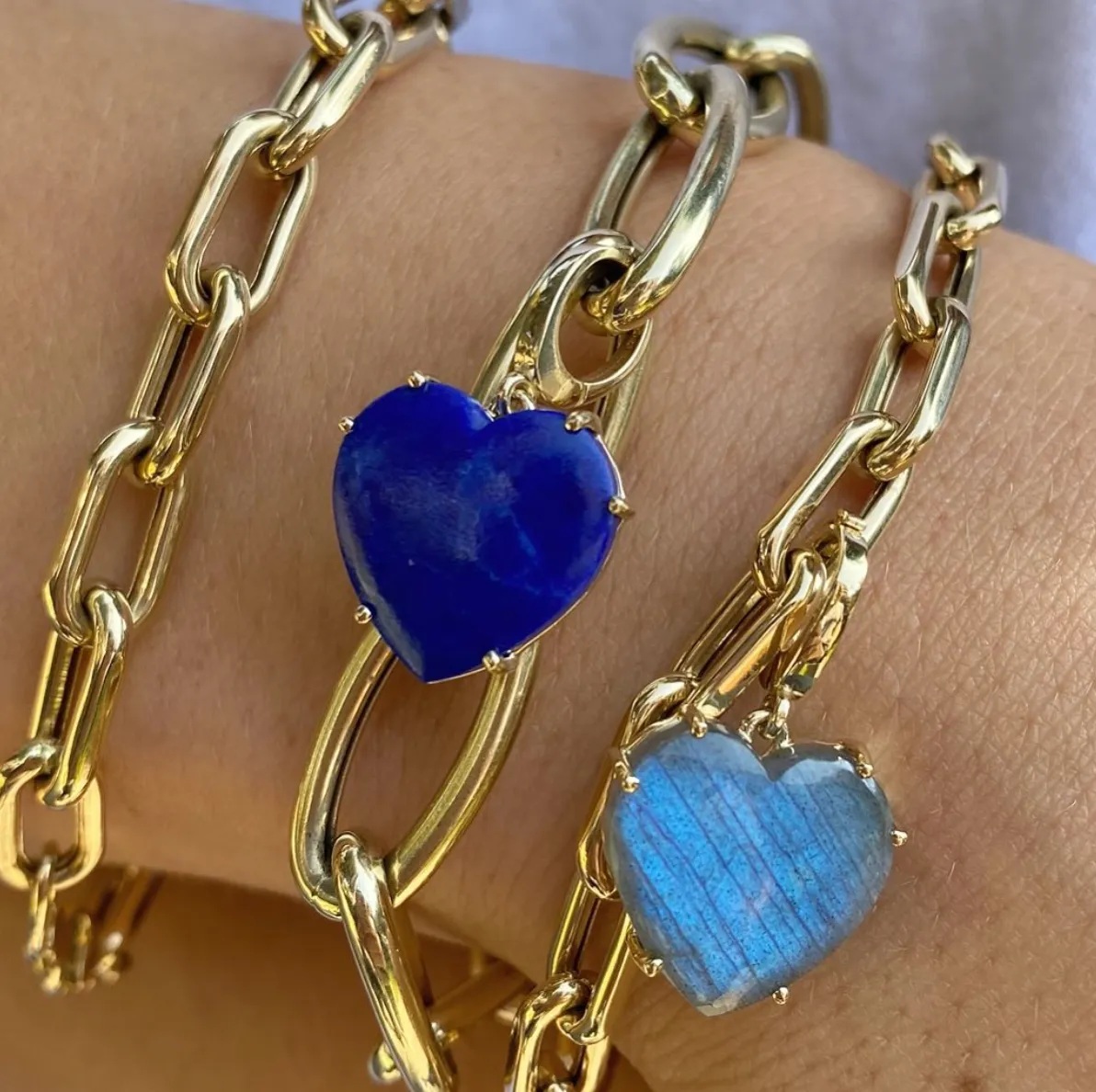 Lapis Heart Charm