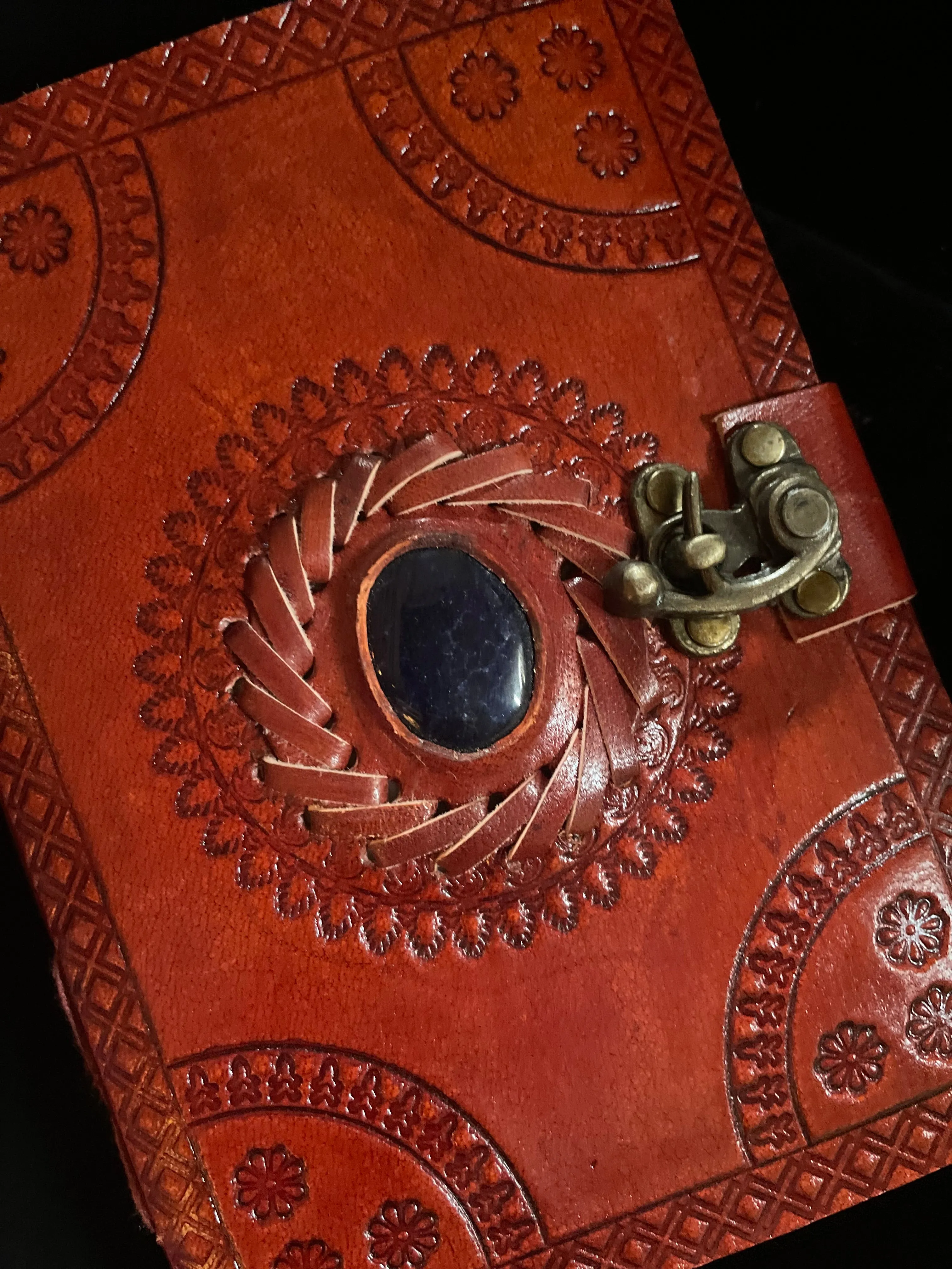 Lapis Stone Leather Journal-5"x7"